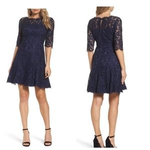ELIZA J Blue Lace DRESS